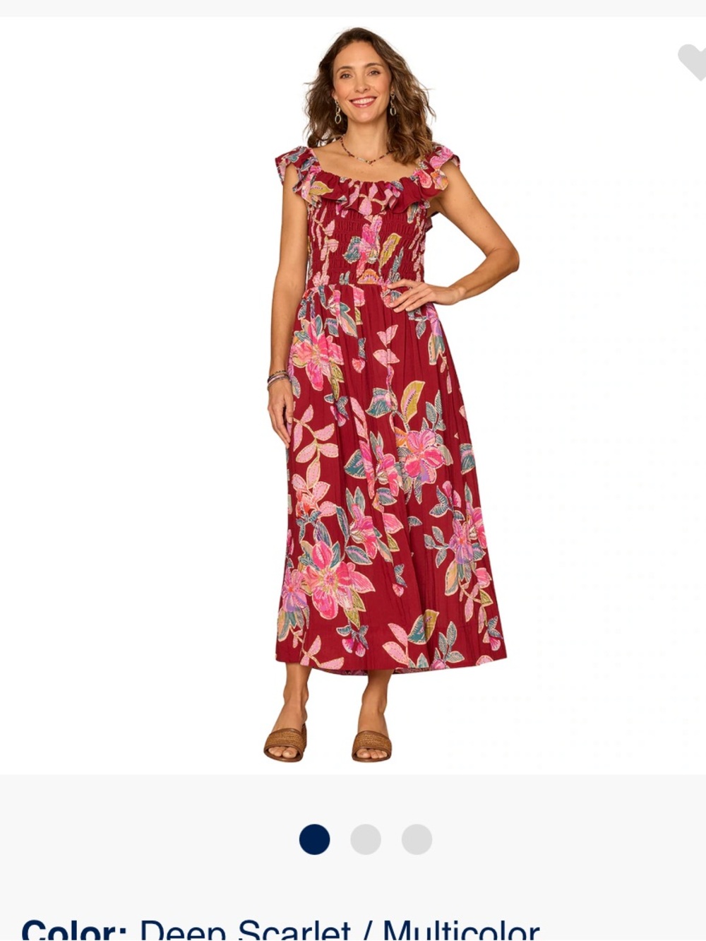 Democracy Burgundy Floral Ruffle Maxi Dress NWT Petite XL